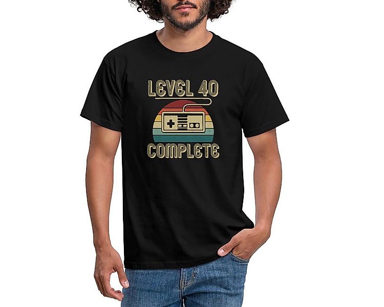 Spreadshirt T-Shirt 40. Geburtstag Level 40 Complete Geburtstagsgeschenk Ga günstig online kaufen