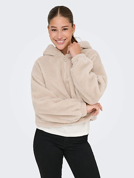 ONLY Fleecejacke "ONLSIENA TEDDY ANORAK LIFE CC OTW", mit Kapuze günstig online kaufen