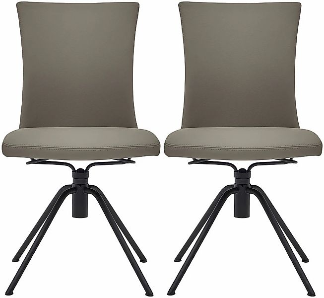Musterring Polsterstuhl "Helmond 6700", (Set), 2 St., Echtleder, Drehgestel günstig online kaufen
