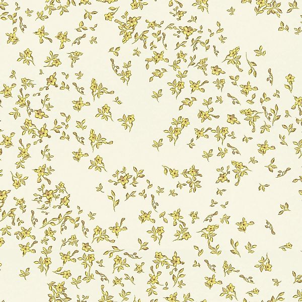 Bricoflor Creme Tapete mit Blümchen im Landhausstil Blumentapete in Weiß un günstig online kaufen