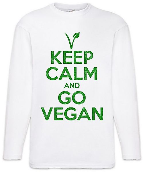 Urban Backwoods Langarmshirt Keep Calm And Go Vegan Langarm T-Shirt Vegan V günstig online kaufen