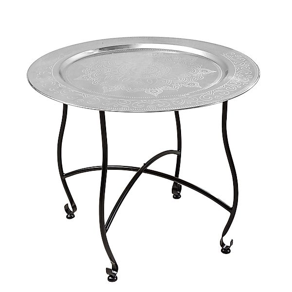 riess-ambiente Couchtisch MARRAKESCH Ø60cm silber · günstig online kaufen