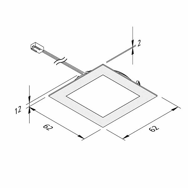 LED-Möbeleinbaulampe FAQ 58 stahl 3x-Set 3W 3.000K günstig online kaufen