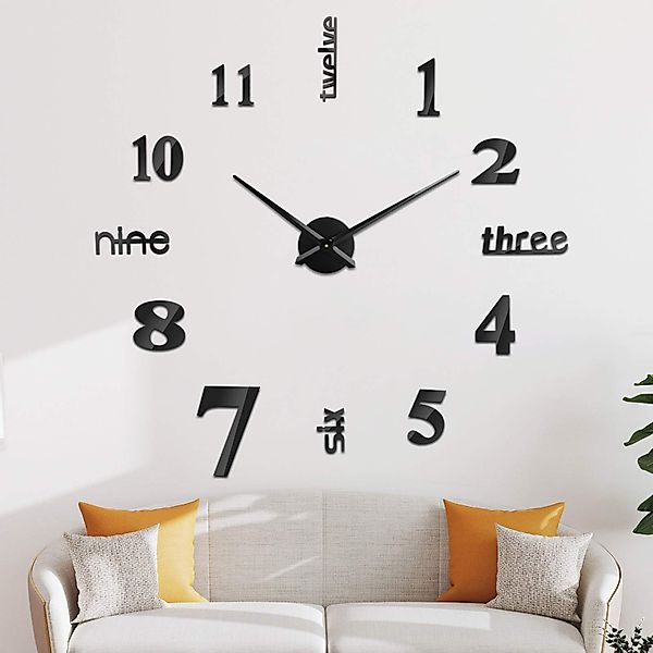 ZEUOPQ Wanduhr Wanduhr DIY,3D Rahmenlos Römische günstig online kaufen