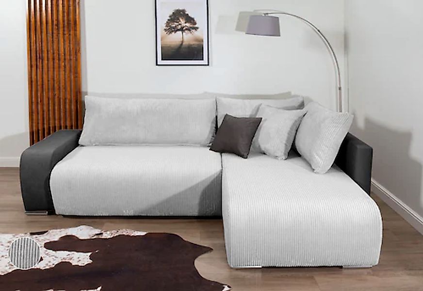 COLLECTION AB Ecksofa »Poppy, L-Form, Breite 227 cm mit Schlaffunktion« ink günstig online kaufen