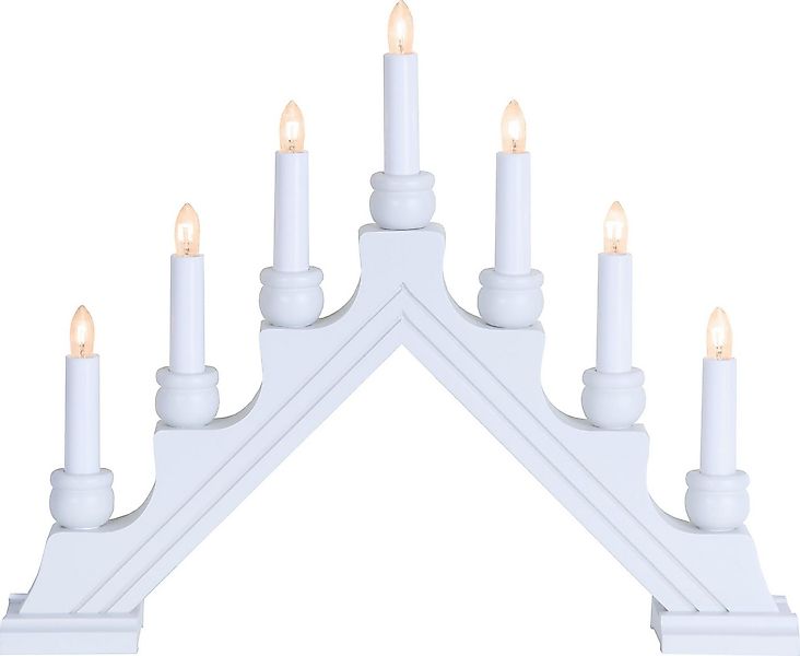 STAR TRADING Fensterleuchter Star Fensterleuchter Karin-7, 7-flammig, Holz günstig online kaufen