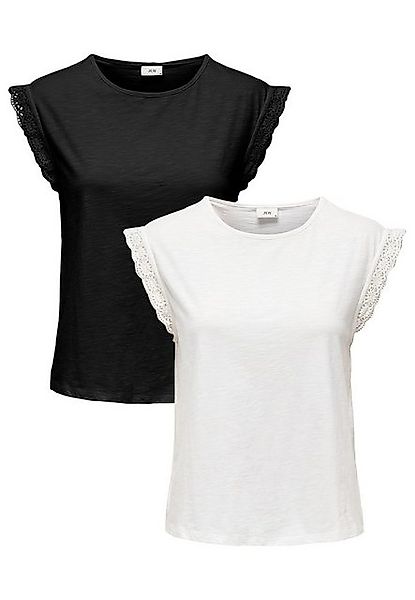 JACQUELINE de YONG T-Shirt T-Shirt 2-er Stück Set Kurzarm Spitzen Blusen To günstig online kaufen