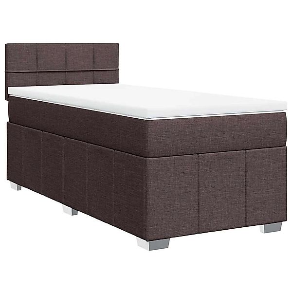 vidaXL Boxspringbett mit Matratze Dunkelbraun 90x200 cm Stoff 3286954 günstig online kaufen