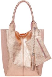 Caspar Schultertasche große Wildleder Shopper Damen günstig online kaufen