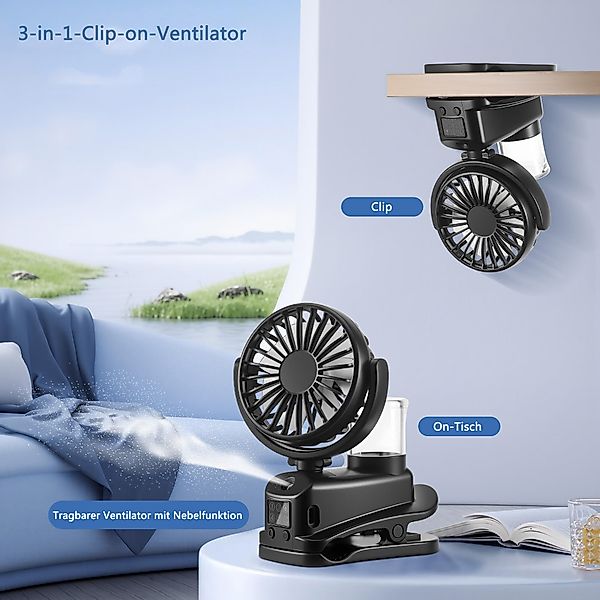 Coonoor Mini USB-Ventilator Clip-On Ventilator mit günstig online kaufen