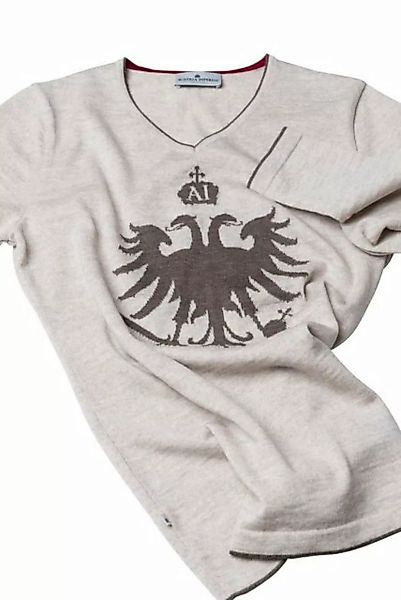 Austria Imperial V-Ausschnitt-Pullover Damenpullover Merinowolle beige (1-t günstig online kaufen
