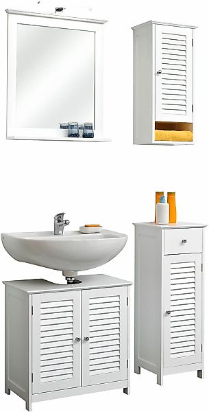 Saphir Badmöbel-Set "Quickset 928 4-teilig, Waschbeckenunterschrank mit LED günstig online kaufen