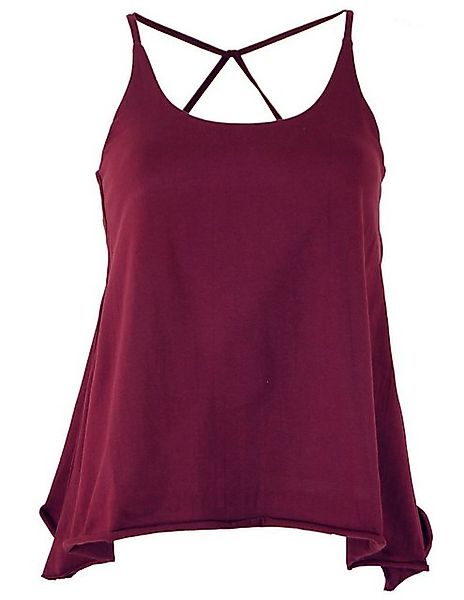 Guru-Shop T-Shirt Yoga Top, Psytrance Festival Top - bordeaux Psychedelic, günstig online kaufen