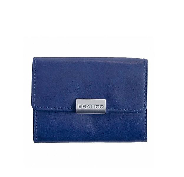 BRANCO Mini Geldbörse Kleine Damen-Geldbörse / Portemonnaie, Leder, Azur-Bl günstig online kaufen
