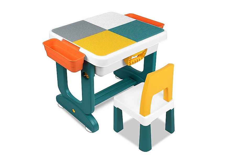 FIVMEN Kindersitzgruppe Höhenverstellbarer Kindertisch mit Stühle Set Spiel günstig online kaufen