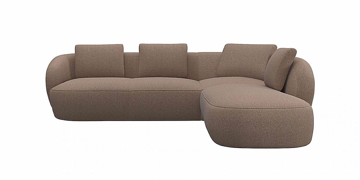 FLEXLUX Ecksofa "Torino, rund, L-Form, Sofa-Ecke mit Ottomane", Modernes, o günstig online kaufen