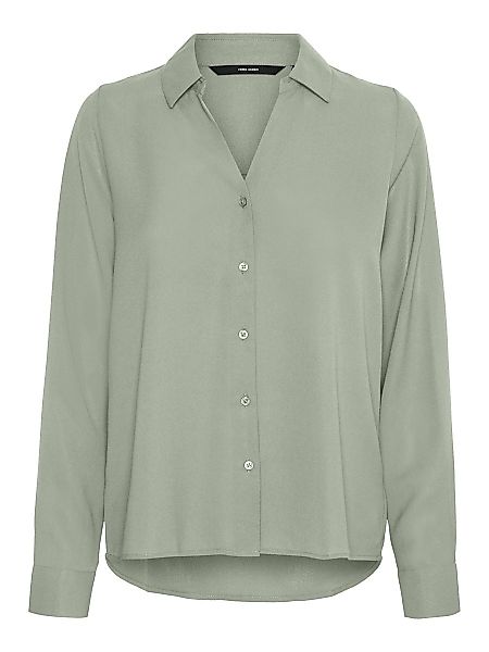 VERO MODA Langärmeliger Hemd Damen Grau günstig online kaufen