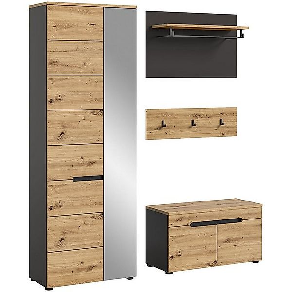 Garderobenkombination  Canu ¦ holzfarben ¦ Maße (cm): B: 160 H: 190 Gardero günstig online kaufen