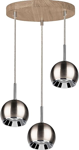 SPOT Light Pendelleuchte »BALL WOOD«, 3 flammig, Leuchtmittel GU10   LED we günstig online kaufen