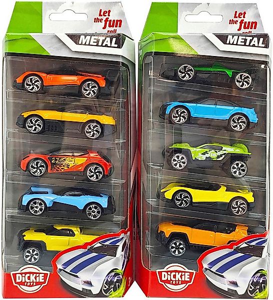 Dickie Toys Spielzeug-Auto Spielfahrzeug Die-cast Vehicles 5er Pack zufälli günstig online kaufen