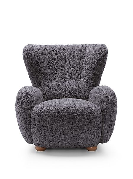 Goldstoff Sessel HUGSY Relaxsessel Boucle mit günstig online kaufen