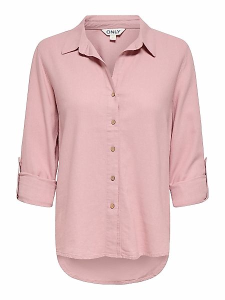 ONLY Hemdbluse "ONLGOA 3/4 STRAP LINEN BL SHIRT CC PNT" mit Leinen, umschla günstig online kaufen