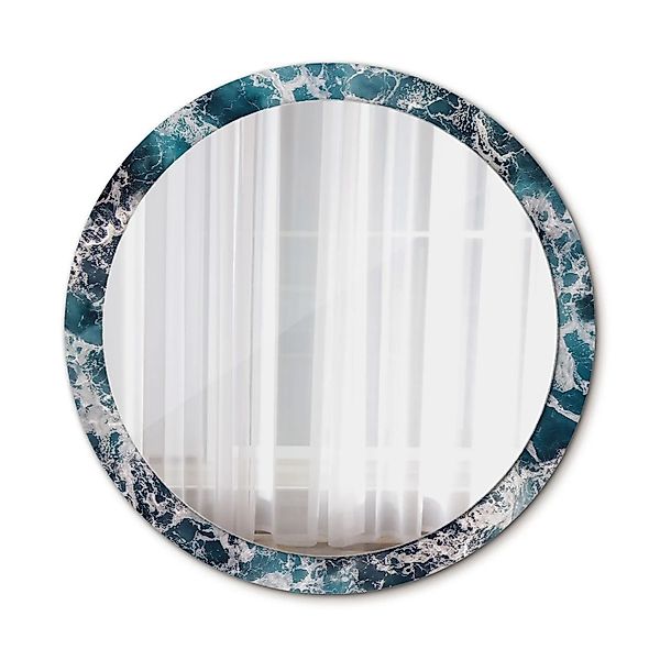 Tulup Bedruckte Spiegel Stürmische See 100x100 cm Runder Spiegel mit Dekora günstig online kaufen