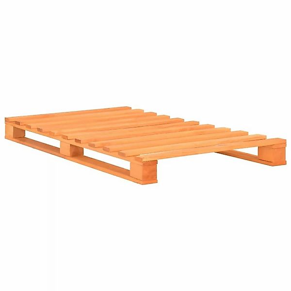 Palettenbett Braun Massivholz Kiefer 100×200 Cm günstig online kaufen