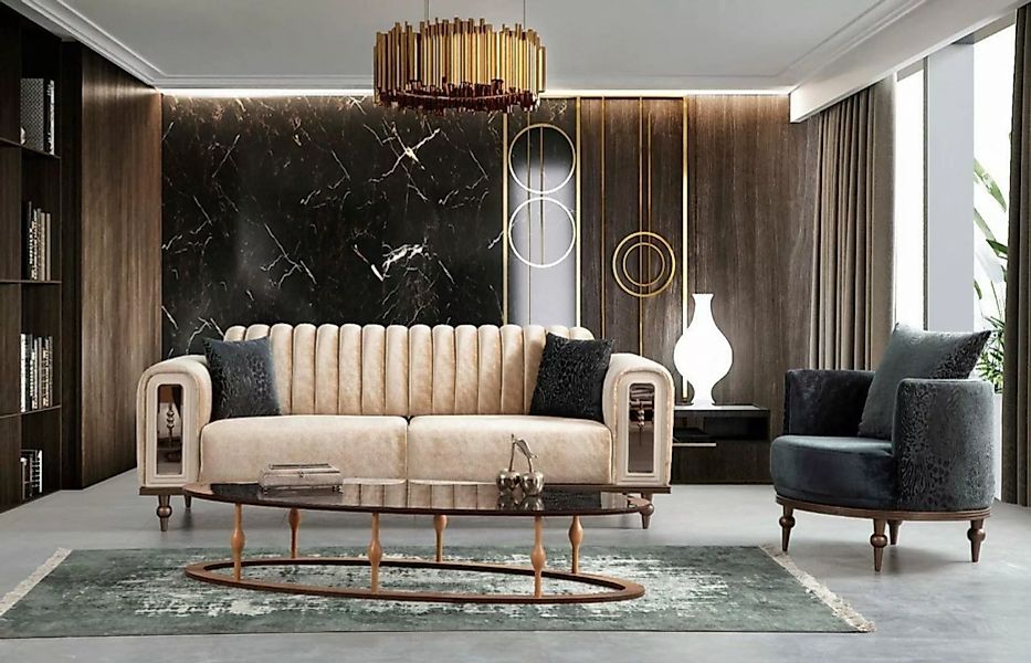 JVmoebel Sofa Design Modern Couchgarnitur Wohnzimmer Set 3+1 Couchtisch Bei günstig online kaufen