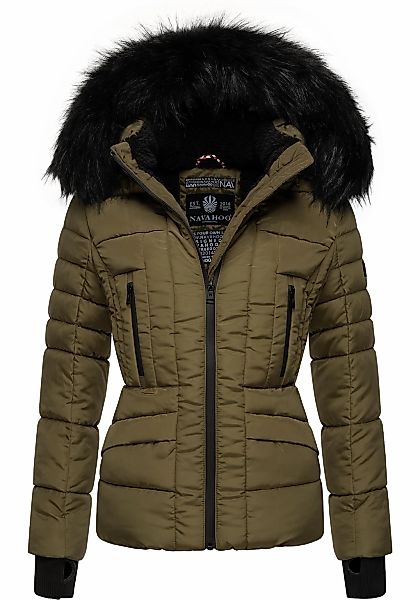 Navahoo Steppjacke "Adele" mit Kapuze hochwertige Winterjacke mit edler Kun günstig online kaufen