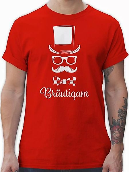 Shirtracer T-Shirt Bräutigam Gentleman Schreibschrift JGA Männer günstig online kaufen