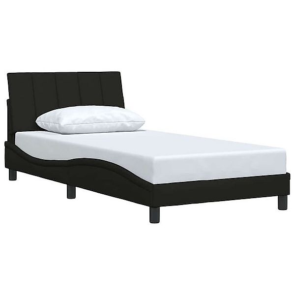 vidaXL Bett Bettgestell ohne Matratze Schwarz 100x200 cm Stoff günstig online kaufen