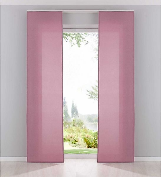 Gardinenbox Schiebegardine (2 St), Paneelwagen, blickdicht, Leinen Optik, C günstig online kaufen