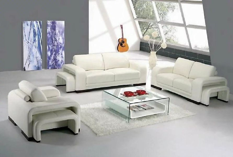 JVmoebel Sofa Ledersofa Sofagarnitur 3+2+1 Sitzer Set Polstersofa Couch Des günstig online kaufen