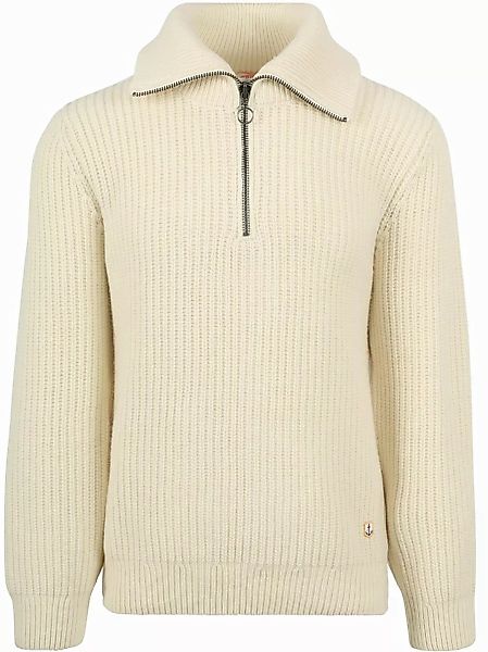Armor-Lux Camionneur Half Zip Pullover Wolle Ecru - Größe XXL günstig online kaufen