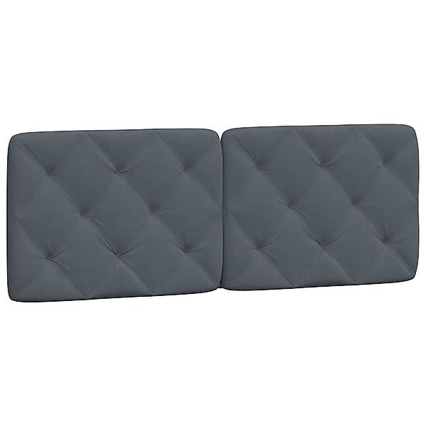 vidaXL Kopfteil Kopfteil-Kissen Dunkelgrau 140 cm günstig online kaufen
