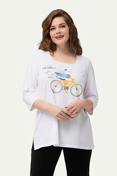 Ulla Popken Rundhalsshirt Shirt Möwe Classic Carree-Ausschnitt 3/4-Arm günstig online kaufen