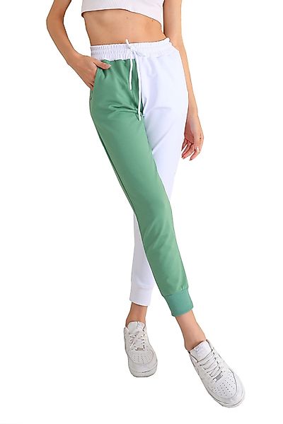 Bongual Jogginghose zweifarbige Loungehose mit Rippbündchen günstig online kaufen