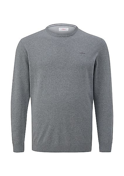 s.Oliver Men Big Sizes Strickpullover mit Logostickerei - Große Größen günstig online kaufen