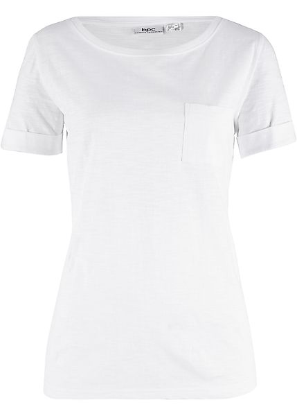 Flammgarn T-Shirt mit Brusttasche aus Bio-Baumwolle günstig online kaufen