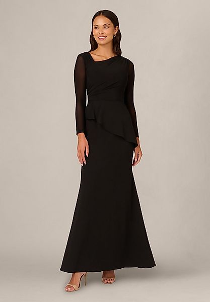 Adrianna Papell Abendkleid Knit Crepe Combo Mesh Gown Asymmetrisches Kleid günstig online kaufen