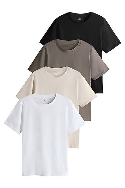 The Set T-Shirt The Set Slim Fit Kurzarm-T-Shirts, 4er-Pack (4-tlg) günstig online kaufen