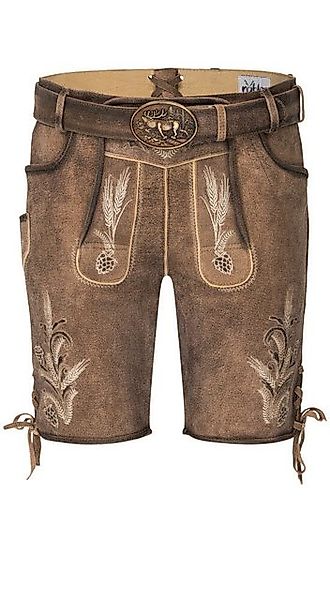 Nübler Trachtenlederhose Lederhose kurz Braumeister in Hellbraun von Nübler günstig online kaufen