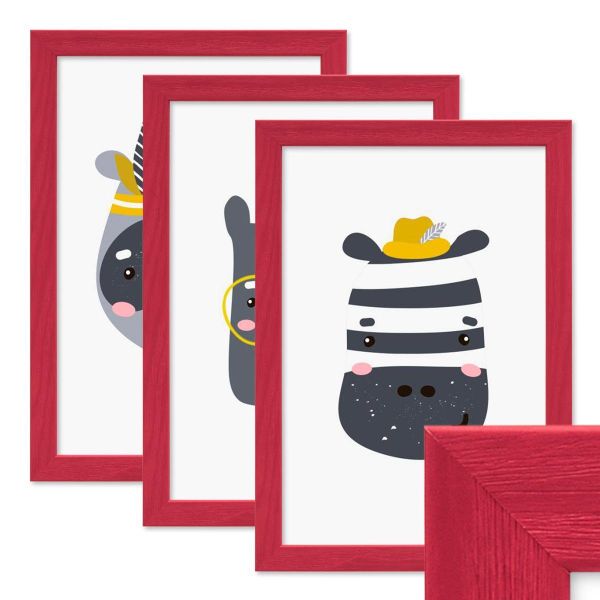 PHOTOLINI Bilderrahmen 3er Set Massivholz-Rahmen - günstig online kaufen