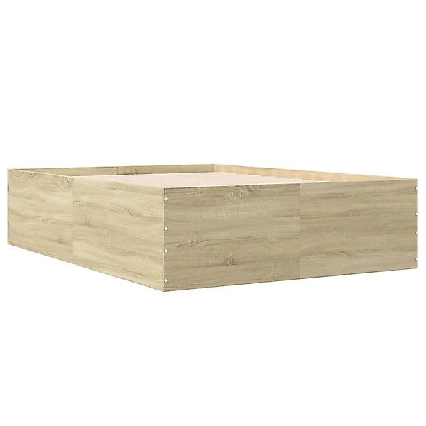 vidaXL Bettgestell Sonoma-Eiche 140x200 cm Holzwerkstoff 3280925 günstig online kaufen