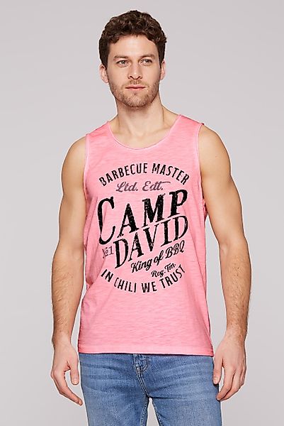 CAMP DAVID Tanktop mit offenen Kanten günstig online kaufen