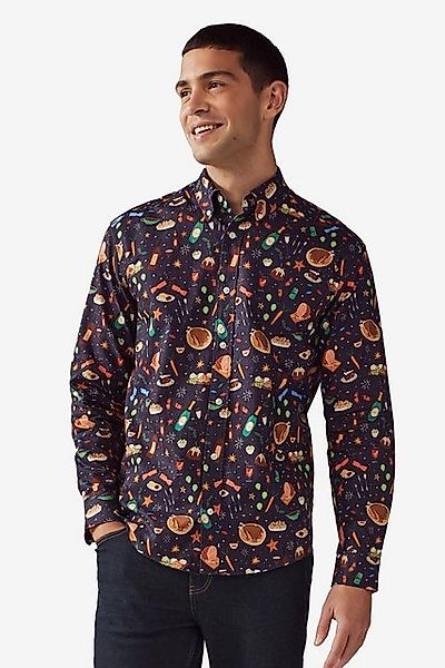 Next Langarmhemd Langarmhemd mit Weichnachts-Print aus günstig online kaufen