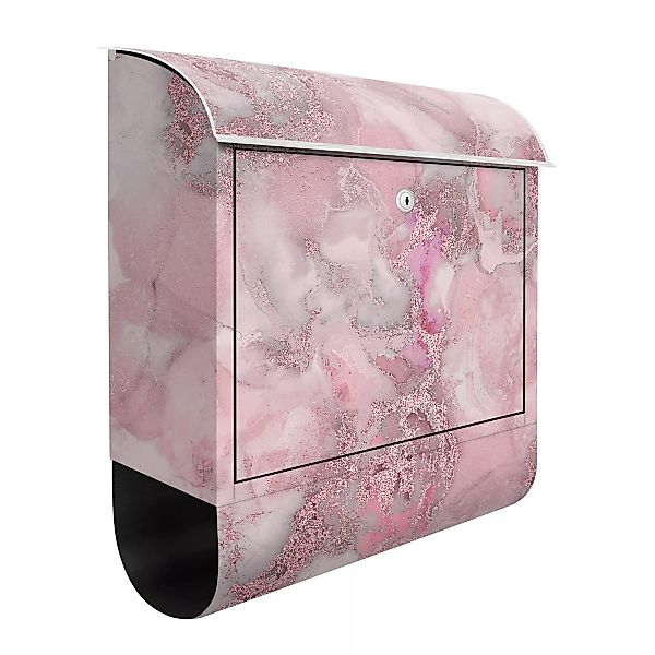 Briefkasten Abstrakt Farbexperimente Marmor Pink und Glitzer günstig online kaufen