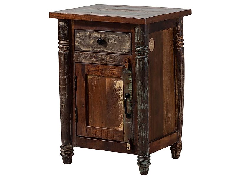 Massivmoebel24 Nachttisch FABLE (Nachttisch Altholz 50x42x70 günstig online kaufen