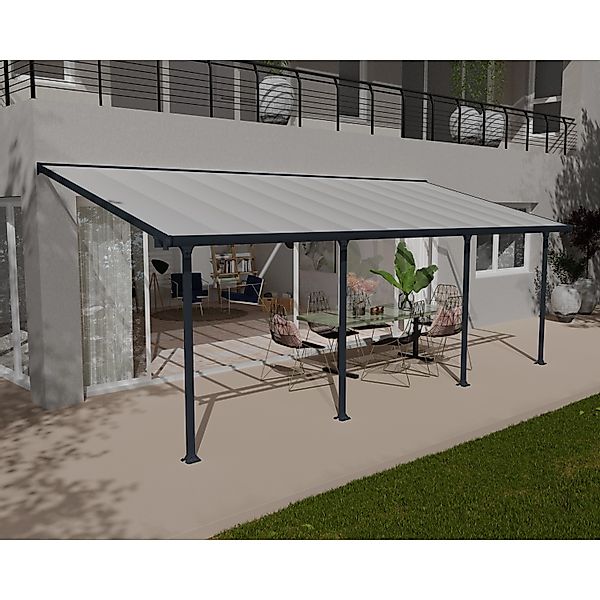 Palram - Canopia Terrassenüberdachung FeriaAnthrazit 3x7.30 günstig online kaufen
